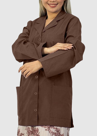 Panda Uniform Made in USA Women's 32 Inch Snap Front Lab coat