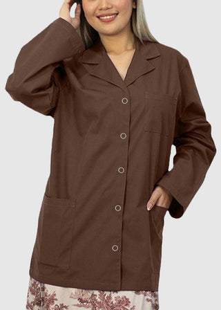 Panda Uniform Made in USA Women's 32 Inch Snap Front Lab coat