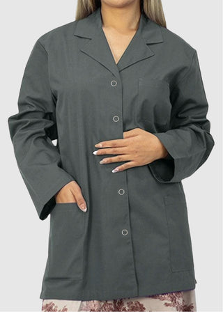 Panda Uniform Made in USA Women's 32 Inch Snap Front Lab coat