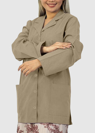 Panda Uniform Made in USA Women's 32 Inch Snap Front Lab coat