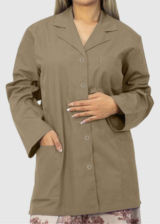 Panda Uniform Made in USA Women's 32 Inch Snap Front Lab coat