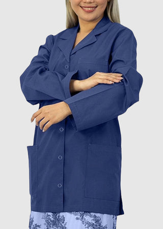 Panda Uniform Made in USA Women's 32 Inch Snap Front Lab coat