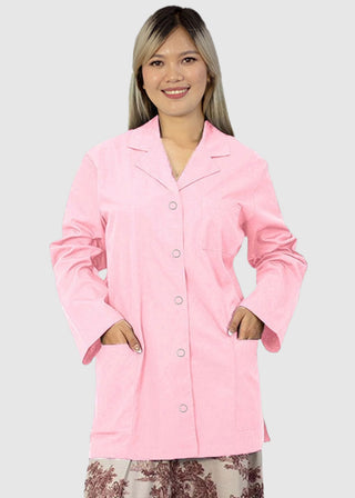 Panda Uniform Made in USA Women's 32 Inch Snap Front Lab coat