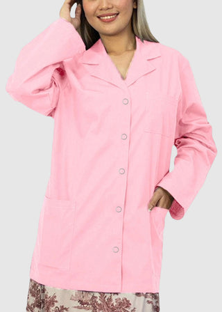 Panda Uniform Made in USA Women's 32 Inch Snap Front Lab coat