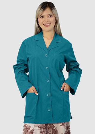 Panda Uniform Made in USA Women's 32 Inch Snap Front Lab coat