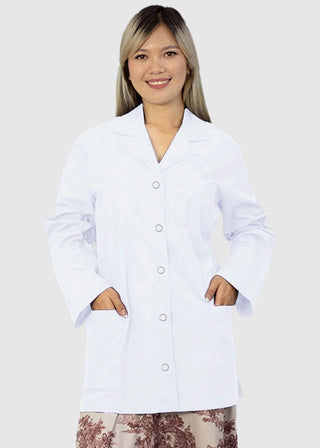 Panda Uniform Made in USA Women's 32 Inch Snap Front Lab coat