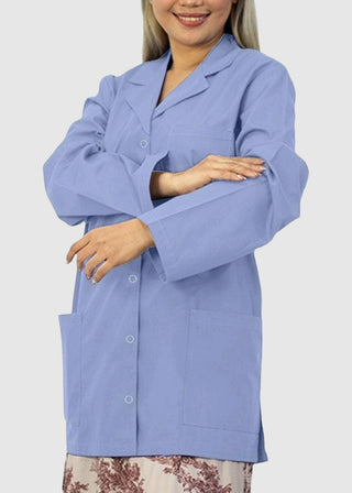 Panda Uniform Made in USA Women's 32 Inch Snap Front Lab coat