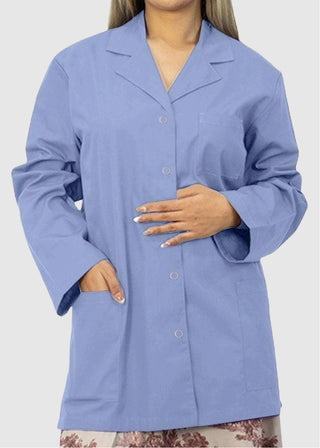 Panda Uniform Made in USA Women's 32 Inch Snap Front Lab coat