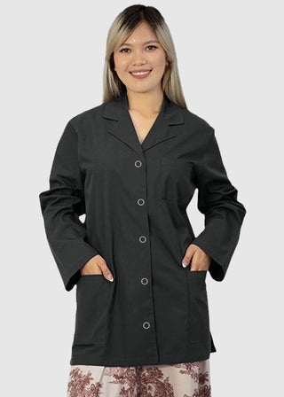 Panda Uniform Made in USA Women's 32 Inch Snap Front Lab coat