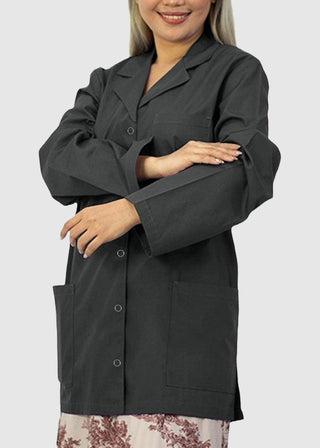 Panda Uniform Made in USA Women's 32 Inch Snap Front Lab coat