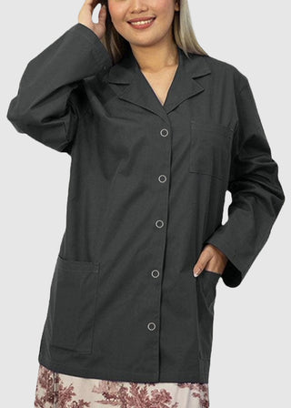 Panda Uniform Made in USA Women's 32 Inch Snap Front Lab coat