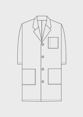 Panda Uniform Unisex Snap Front 40 Inch Three-Quarter Sleeves Lab Coat