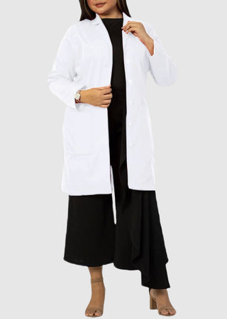 Panda Uniform Made in USA Women's 37 Inch length Consultation Lab Coat