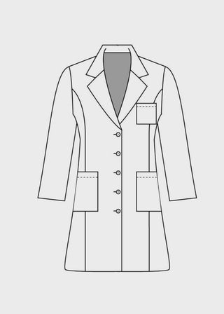 Panda Uniform Women's length Consultation Lab Coat