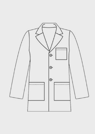 Panda Uniform Made in USA Men's 31 Inch Colored Lab Coat