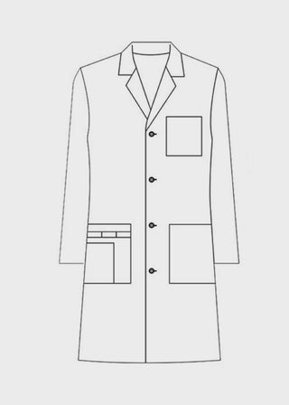Panda Uniform Unisex Colored Lab Coat