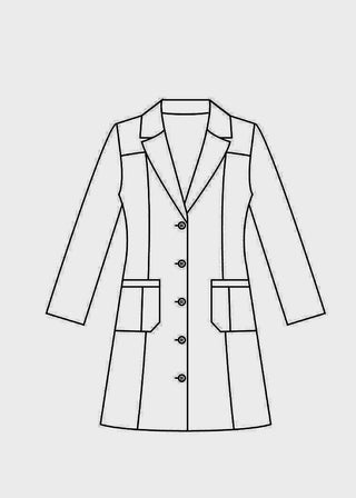 Panda Uniform Women's Colored Lab Coat
