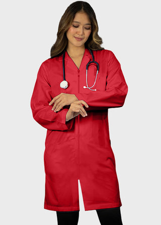 Panda Uniforms Made in USA Unisex 37 Inches No Pocket Zip Front Lab Coat