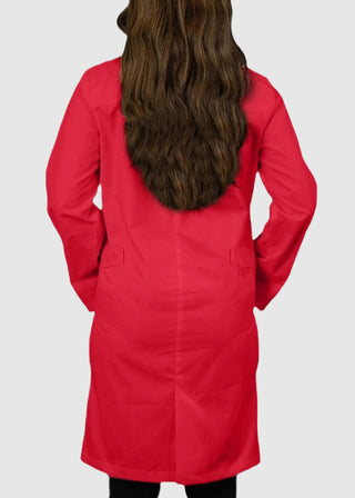 Panda Uniforms Made in USA Unisex 37 Inches No Pocket Zip Front Lab Coat