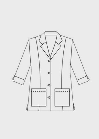 Panda Uniform Made in USA Women's 30 Inch length Colored Lab Coat