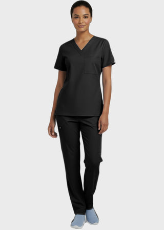 Panda Uniform Made in USA Unisex V-neck Tunic Nursing Scrub Top