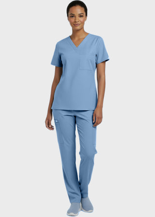 Panda Uniform Made in USA Unisex V-neck Tunic Nursing Scrub Top
