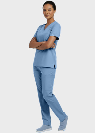 Panda Uniform Made in USA Unisex V-neck Tunic Nursing Scrub Top