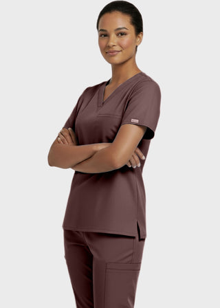 Panda Uniform Made in USA Unisex V-neck Tunic Nursing Scrub Top