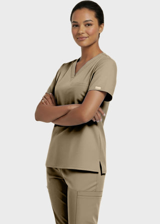 Panda Uniform Made in USA Unisex V-neck Tunic Nursing Scrub Top