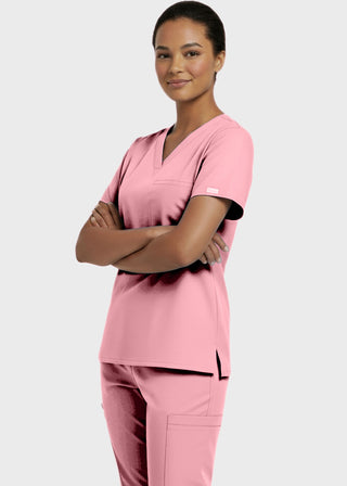 Panda Uniform Made in USA Unisex V-neck Tunic Nursing Scrub Top