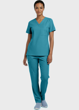 Panda Uniform Made in USA Unisex V-neck Tunic Nursing Scrub Top