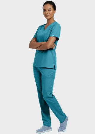 Panda Uniform Made in USA Unisex V-neck Tunic Nursing Scrub Top