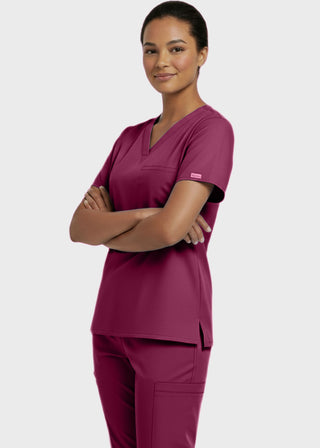 Panda Uniform Made in USA Unisex V-neck Tunic Nursing Scrub Top
