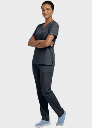 Panda Uniform Made in USA Unisex V-neck Tunic Nursing Scrub Top