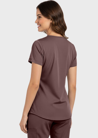 Panda Uniform Made in USA Women's Shirttail Hem V-Neck Tunic Scrub Top