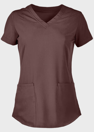 Panda Uniform Made in USA Women's Shirttail Hem V-Neck Tunic Scrub Top