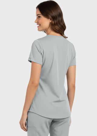 Panda Uniform Made in USA Women's Shirttail Hem V-Neck Tunic Scrub Top