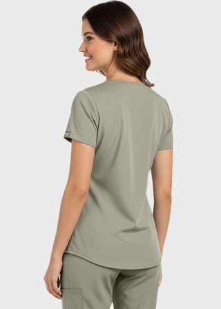 Panda Uniform Made in USA Women's Shirttail Hem V-Neck Tunic Scrub Top