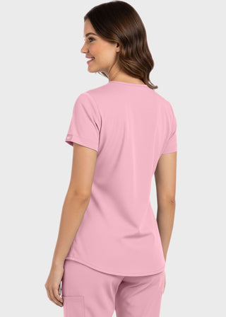 Panda Uniform Made in USA Women's Shirttail Hem V-Neck Tunic Scrub Top