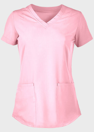 Panda Uniform Made in USA Women's Shirttail Hem V-Neck Tunic Scrub Top