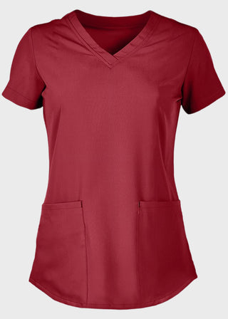 Panda Uniform Made in USA Women's Shirttail Hem V-Neck Tunic Scrub Top