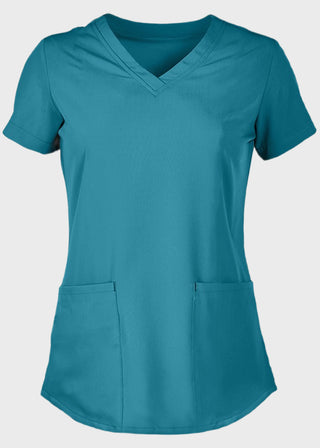 Panda Uniform Made in USA Women's Shirttail Hem V-Neck Tunic Scrub Top