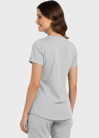 Panda Uniform Made in USA Women's Shirttail Hem V-Neck Tunic Scrub Top