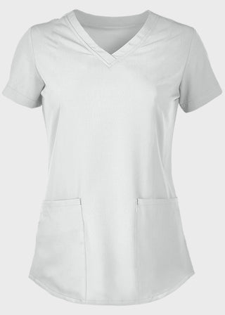 Panda Uniform Made in USA Women's Shirttail Hem V-Neck Tunic Scrub Top