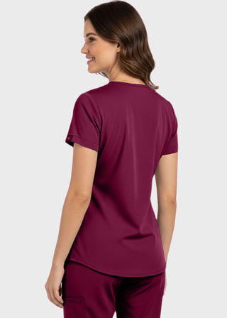 Panda Uniform Made in USA Women's Shirttail Hem V-Neck Tunic Scrub Top