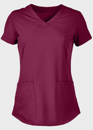 Panda Uniform Made in USA Women's Shirttail Hem V-Neck Tunic Scrub Top