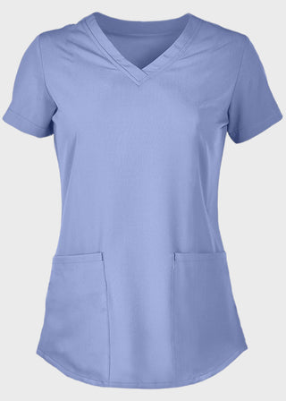 Panda Uniform Made in USA Women's Shirttail Hem V-Neck Tunic Scrub Top