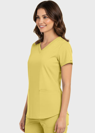 Panda Uniform Made in USA Women's Shirttail Hem V-Neck Tunic Scrub Top