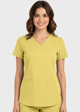 Panda Uniform Made in USA Women's Shirttail Hem V-Neck Tunic Scrub Top