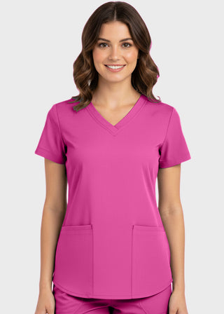 Panda Uniform Women's V-Neck Tunic Scrub Top